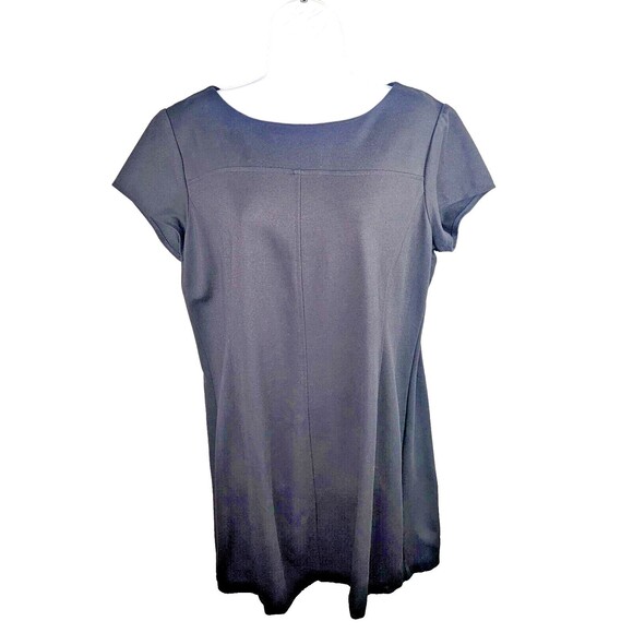 Chicos Black Sheath Dress with Exposed Silver Zipper Size 2 Large - Picture 11 of 13